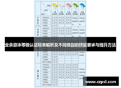 业余游泳等级认证标准解析及不同级别的技能要求与提升方法